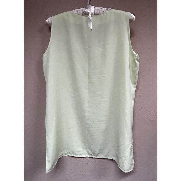 BS Collection for Holding Centre Embroidered Sleeveless Chiffon Top Green Sz 12 - Picture 2 of 8